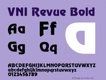 VNI Revue Bold Multi-Language Version图片样张