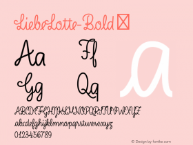 LiebeLotte-Bold ☞ Version 1.000;PS 001.000;hotconv 1.0.70;makeotf.lib2.5.58329;com.myfonts.easy.liebe-fonts.liebe-lotte.bold.wfkit2.version.4nNo Font Sample