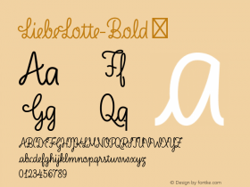 LiebeLotte-Bold ☞ Version 1.000;PS 001.000;hotconv 1.0.70;makeotf.lib2.5.58329;com.myfonts.easy.liebe-fonts.liebe-lotte.bold.wfkit2.version.4nNo Font Sample