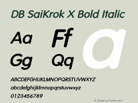 DB SaiKrok X Bold Italic Version 3.100 2007图片样张