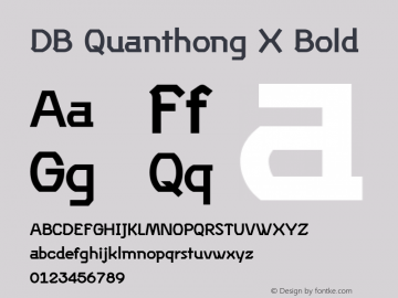 DB Quanthong X Bold Version 3.100 2007 Font Sample