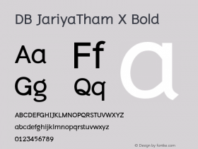 DB JariyaTham X Bold Version 3.100 2007 Font Sample