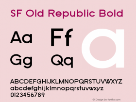 SF Old Republic Bold v2.0 - Freeware Font Sample