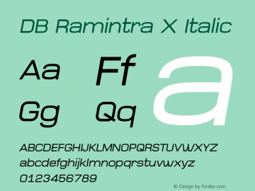 DB Ramintra X Italic Version 3.100 2007图片样张