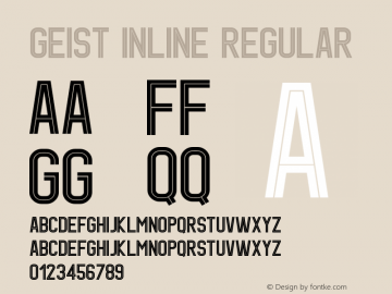 Geist Inline Regular Version 1.00 April 19, 2015, initial release Font Sample