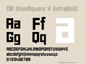 DB SiamSquare X ExtraBold Version 3.100 2007图片样张