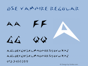 DSE Vampire Regular Version 2.1 - January 1998 Font Sample