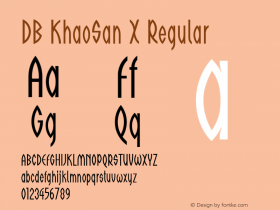 DB KhaoSan X Regular Version 3.100 2007 Font Sample