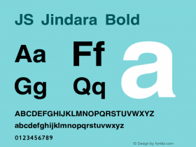 JS Jindara Bold Version 1.1; 2001 Font Sample