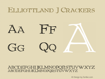 Elliottland J Crackers Groundhog Day 1996, Julius B. Thyssen Font Sample