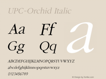 UPC-Orchid Italic 001.000图片样张
