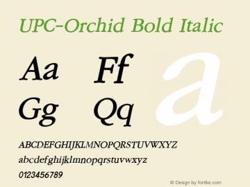 UPC-Orchid Bold Italic 001.000图片样张