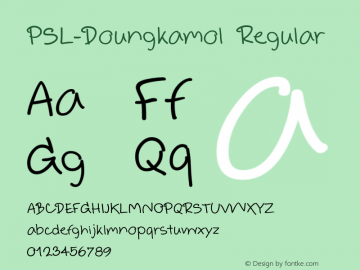 PSL-Doungkamol Regular Version 1.000 2006 initial release图片样张