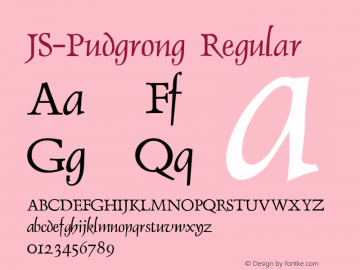 JS-Pudgrong Regular Version 1.000 2006 initial release图片样张