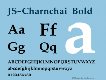 JS-Charnchai Bold Version 1.000 2006 initial release Font Sample