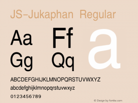 JS-Jukaphan Regular Version 1.000 2006 initial release Font Sample