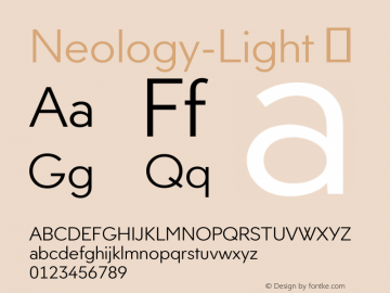 Neology-Light ☞ Version 004.460;com.myfonts.easy.shinn.neology.light.wfkit2.version.4dQ1 Font Sample