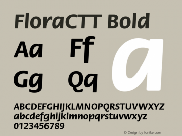 FloraCTT Bold TrueType Maker version 3.00.00 Font Sample