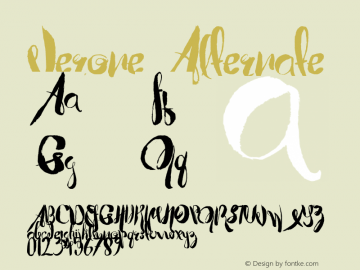 Verone Alternate Version 1.000 Font Sample