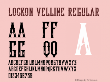 Lockon Velline Regular 1.000 Font Sample