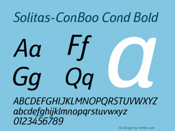 Solitas-ConBoo Cond Bold 1.000;com.myfonts.easy.insigne.solitas.con-book-italic.wfkit2.version.4odY图片样张