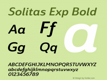 Solitas Exp Bold 1.000;com.myfonts.easy.insigne.solitas.ext-medium-italic.wfkit2.version.4oek Font Sample