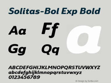 Solitas-Bol Exp Bold 1.000;com.myfonts.easy.insigne.solitas.ext-bold-italic.wfkit2.version.4oec图片样张