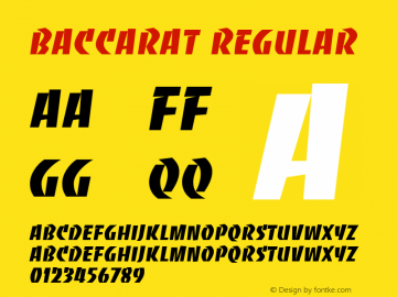 Baccarat Regular The EPSON Fonts Collection from WSI-Fonts Font Sample