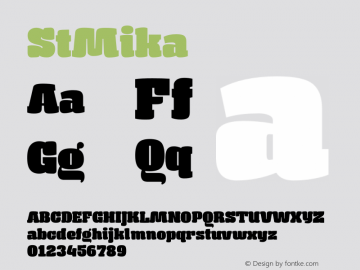 StMika ☞ Version 1.000;com.myfonts.easy.stereotypes.st-mika.regular.wfkit2.version.3kNu图片样张