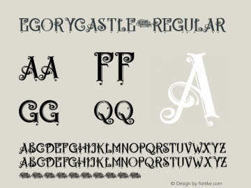 Egorycastle Regular 001.000 Font Sample