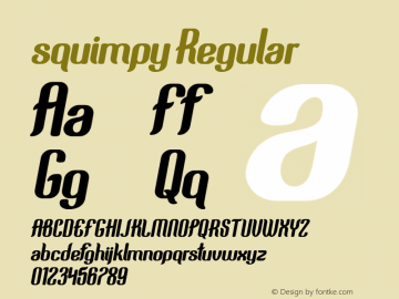 squimpy Regular Version 001.000 Font Sample