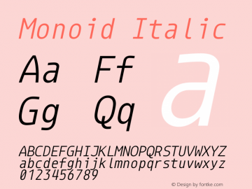 Monoid Italic Version 0.56图片样张