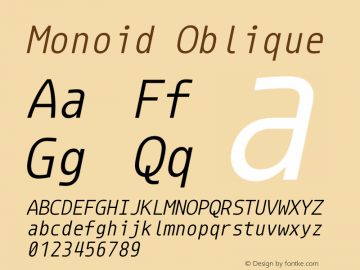 Monoid Oblique Version 0.52图片样张