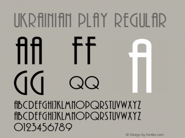 Ukrainian Play Regular v1.1 Font Sample