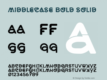Middlecase Bold Solid Version 001.000图片样张