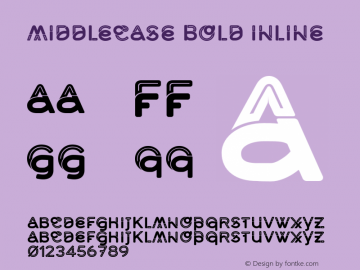 Middlecase Bold Inline Version 001.000图片样张