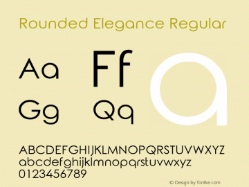 Rounded Elegance Regular 1.0 Font Sample