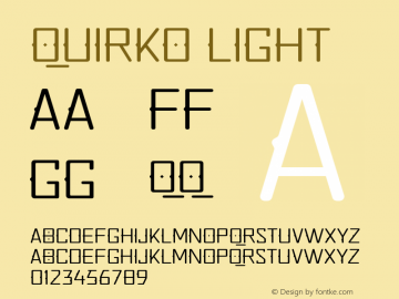 Quirko Light 1.000 Font Sample