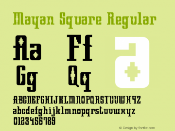 Mayan Square Regular Version 1.000图片样张
