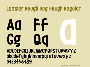 LeOsler Rough Reg Rough Regular Version 1.000图片样张