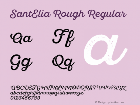 SantElia Rough Regular Version 1.000图片样张