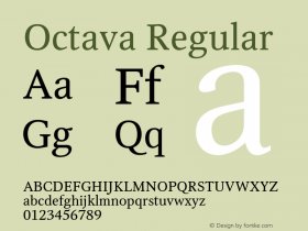 Octava Regular Version 1.000;PS 001.001;hotconv 1.0.38图片样张