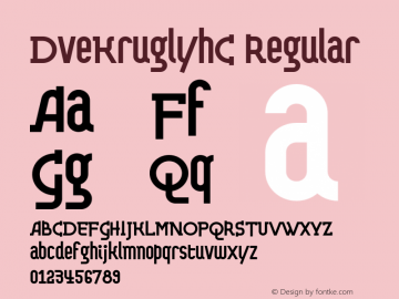 DveKruglyhC Regular OTF 1.0;PS 001.000;Core 116;AOCW 1.0 161图片样张