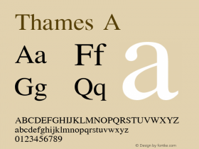 Thames A 1.000 Font Sample