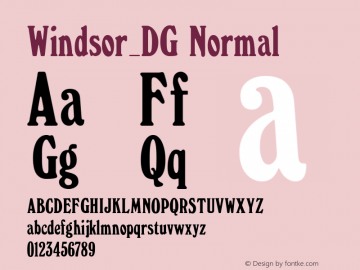 Windsor_DG Normal 1.000 Font Sample