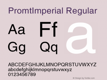 PromtImperial Regular 1997; 2.1图片样张