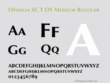 Ophelia SC T OT Medium Regular OTF 1.002;PS 1.05;Core 1.0.27;makeotf.lib(1.11)图片样张