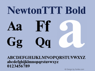 NewtonTTT Bold TrueType Maker version 3.00.00图片样张