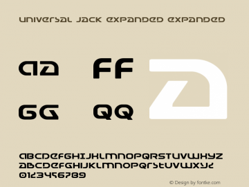 Universal Jack Expanded Expanded Version 3.0; 2015 Font Sample