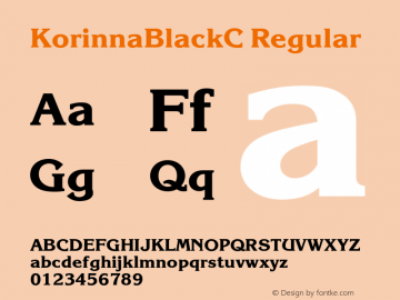 KorinnaBlackC Regular OTF 1.0;PS 001.000;Core 116;AOCW 1.0 161图片样张